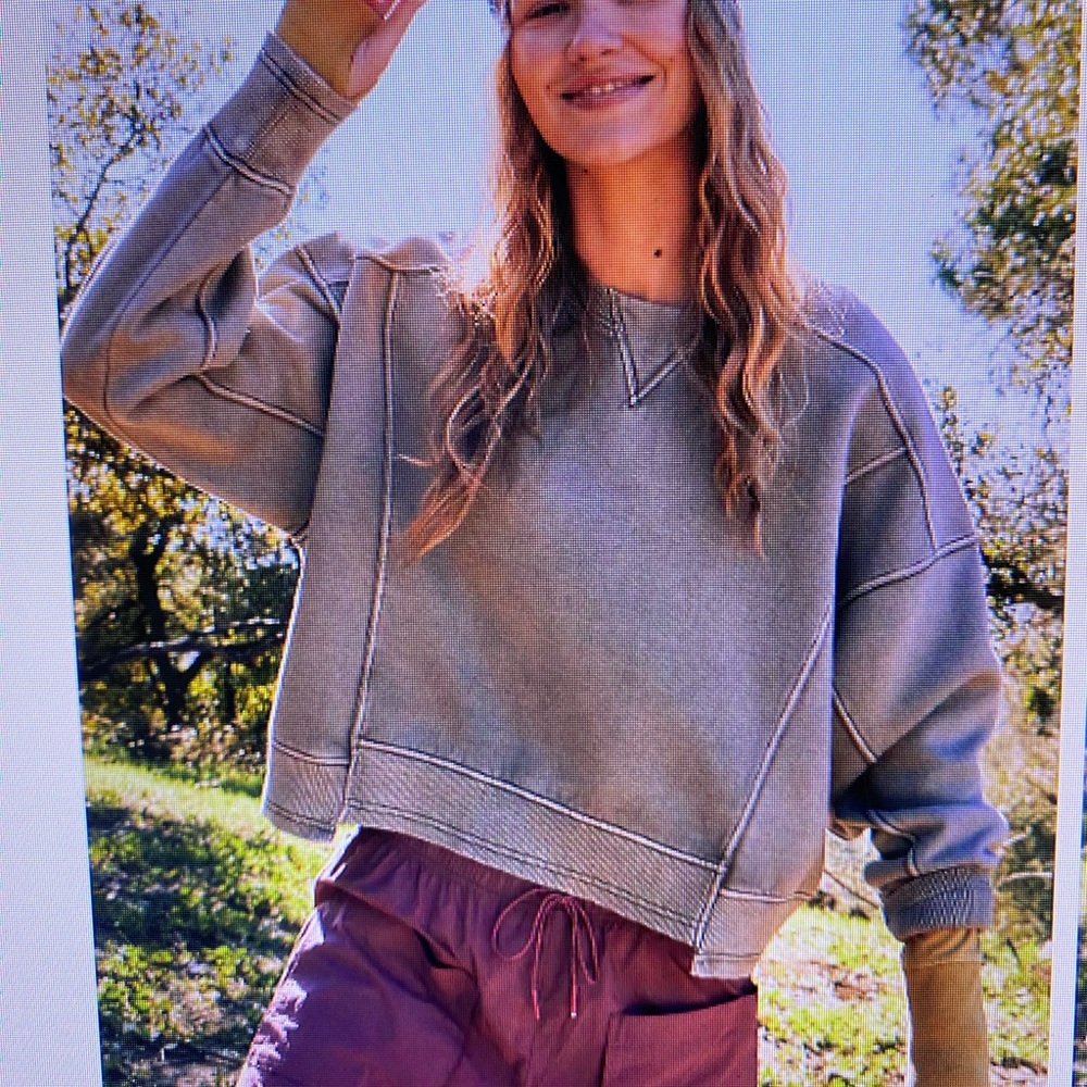 Free People Movement Intercept Pullover - XS in Pumice